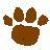 brown paw print